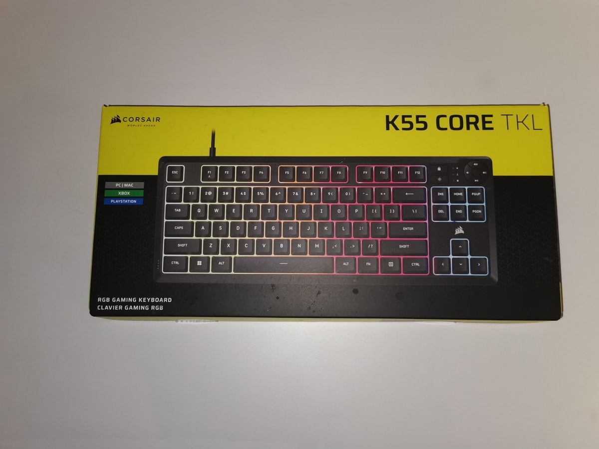 Corsair K55 RGB Gaming Keyboard Black, Wired