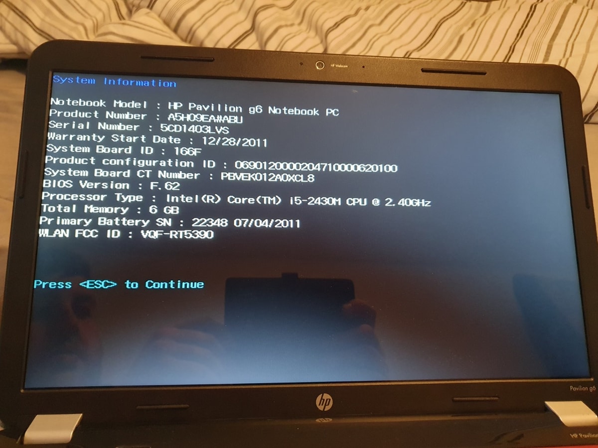 HP Pavilion G6 Laptop Intel I5 Processor