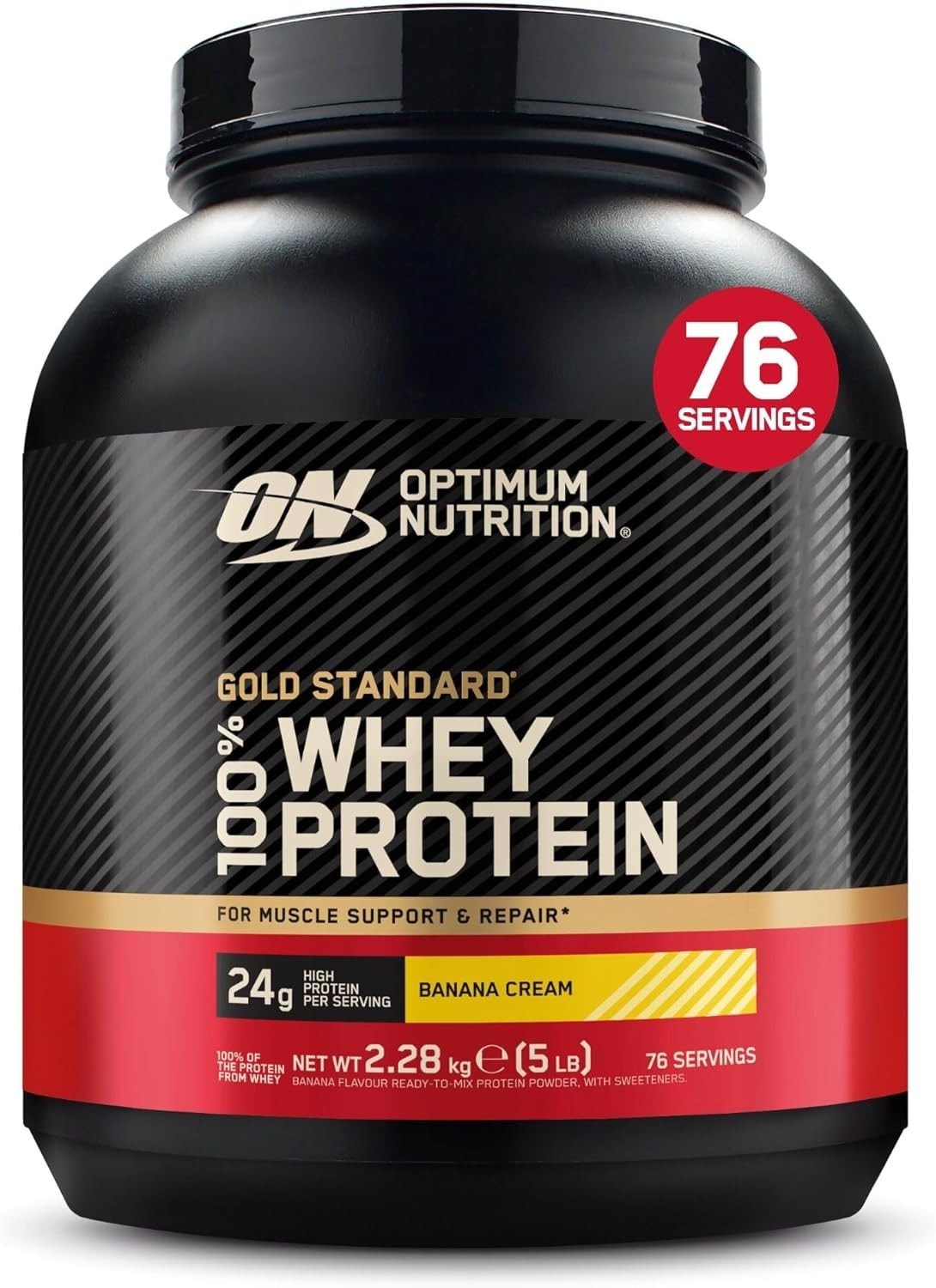 Optimum Nutrition Gold Standard 100% Whey Protein Powder Muscle Building 2.28kg