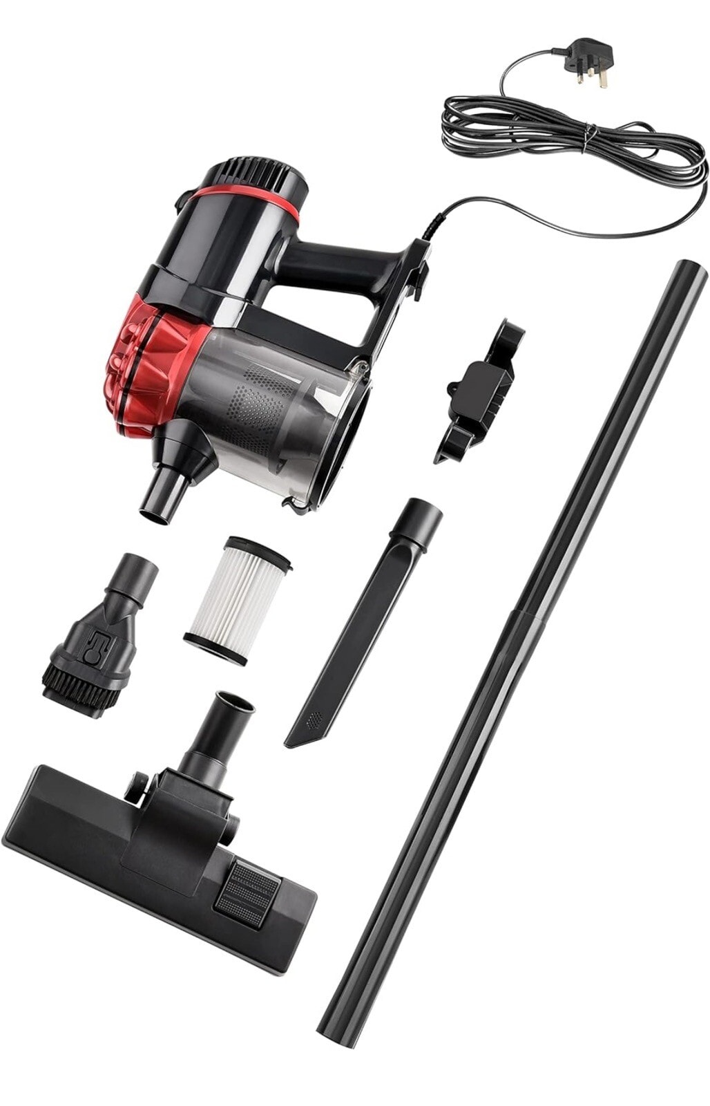 Venga! 2-in-1 Stick Handheld Vacuum Cleaner Bagless 600W RED VG HVC 3001 BS