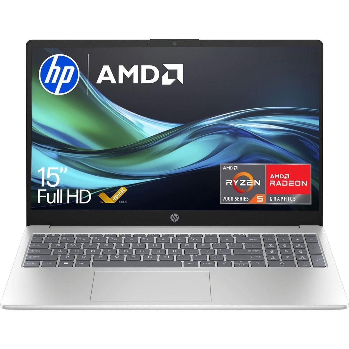 HP 15.6" Laptop 16 GB RAM 512GB AMD Ryzen™ 5 Windows 11 Home - Silver 15.6