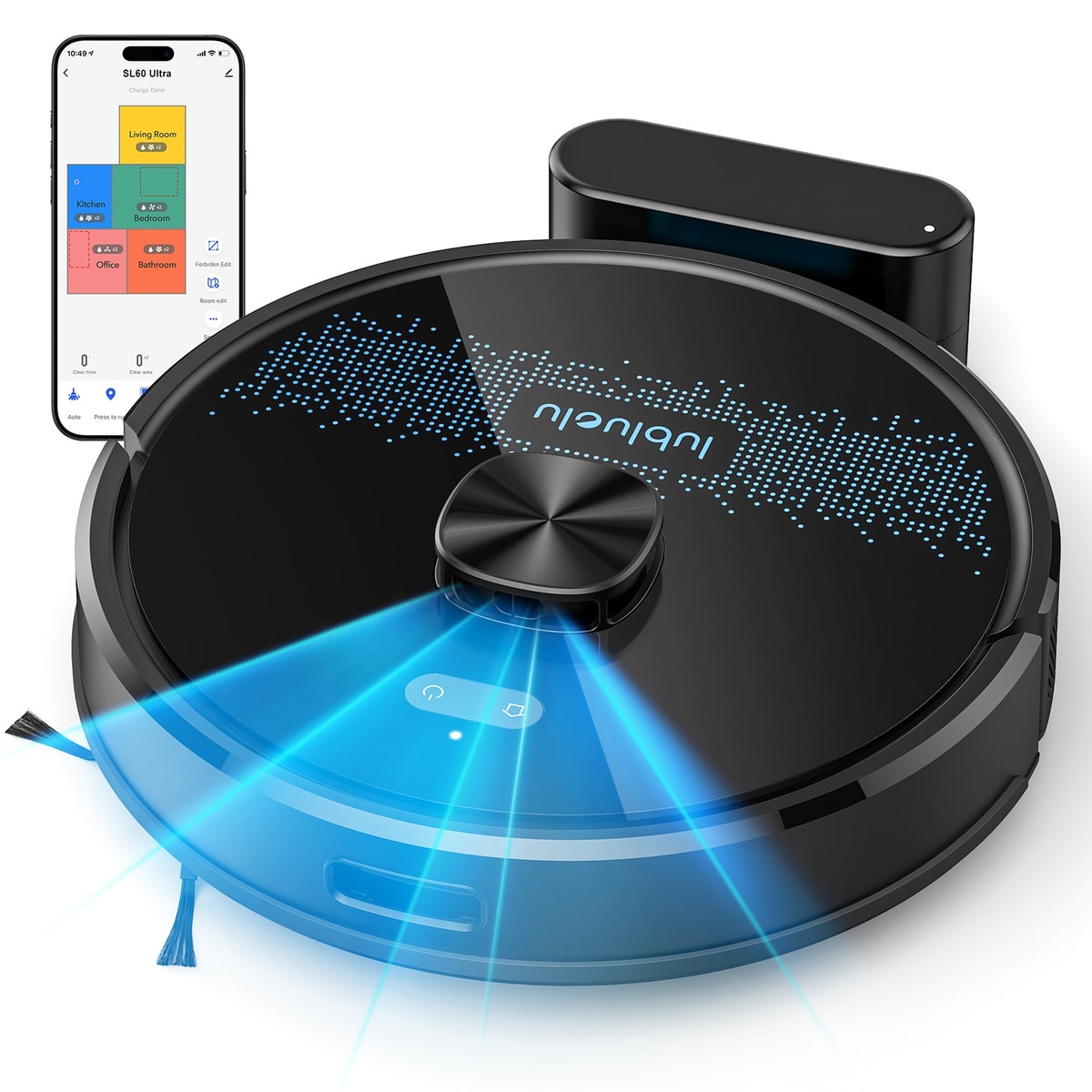 Lubluelu SL60 Ultra Laser Robot Vacuum Cleaner with Mop 4500Pa Self-Charging NEW
