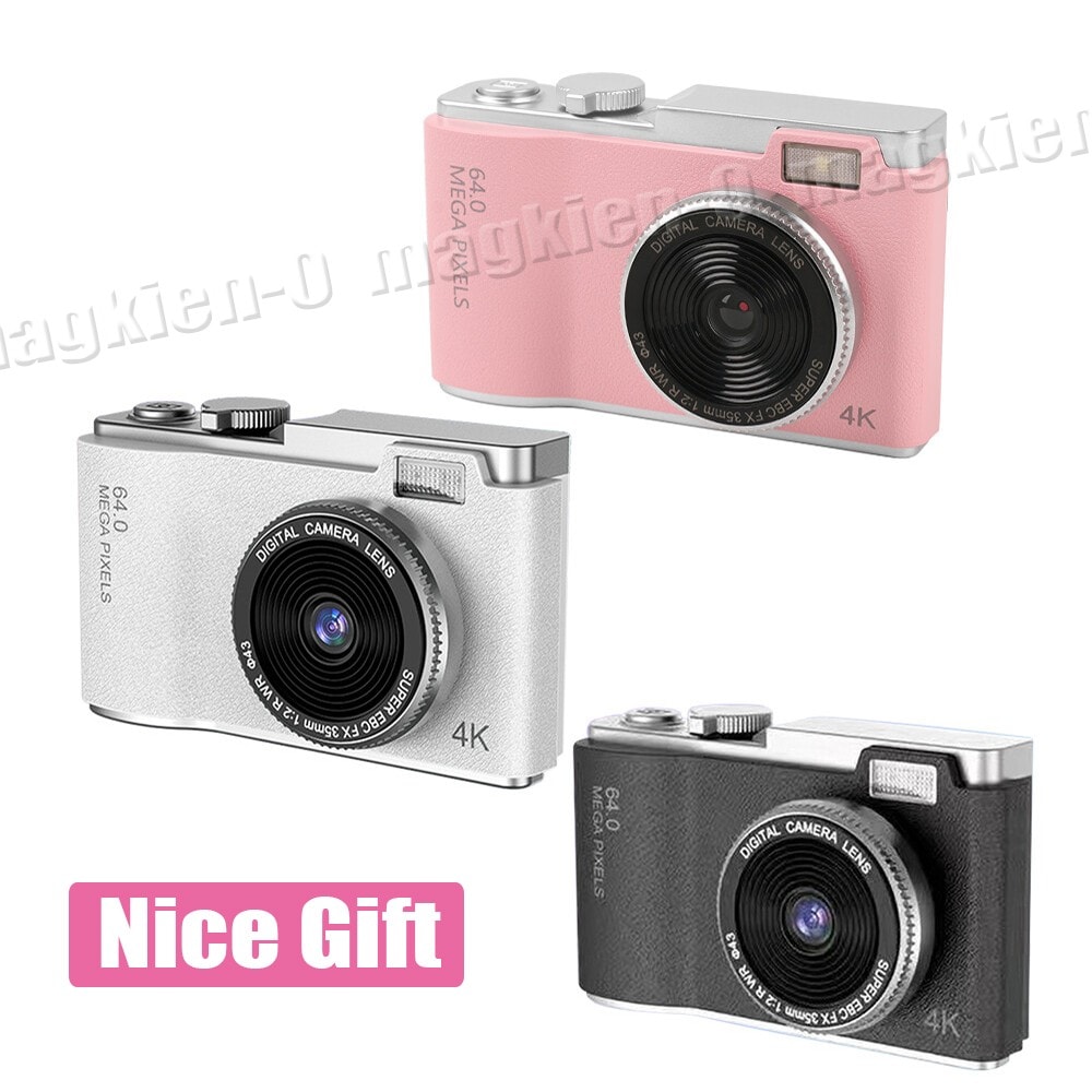 2026 Digital Camera HD 1080P 64MP 2.4'' LCD Display Screen Anti-Shake Gifts