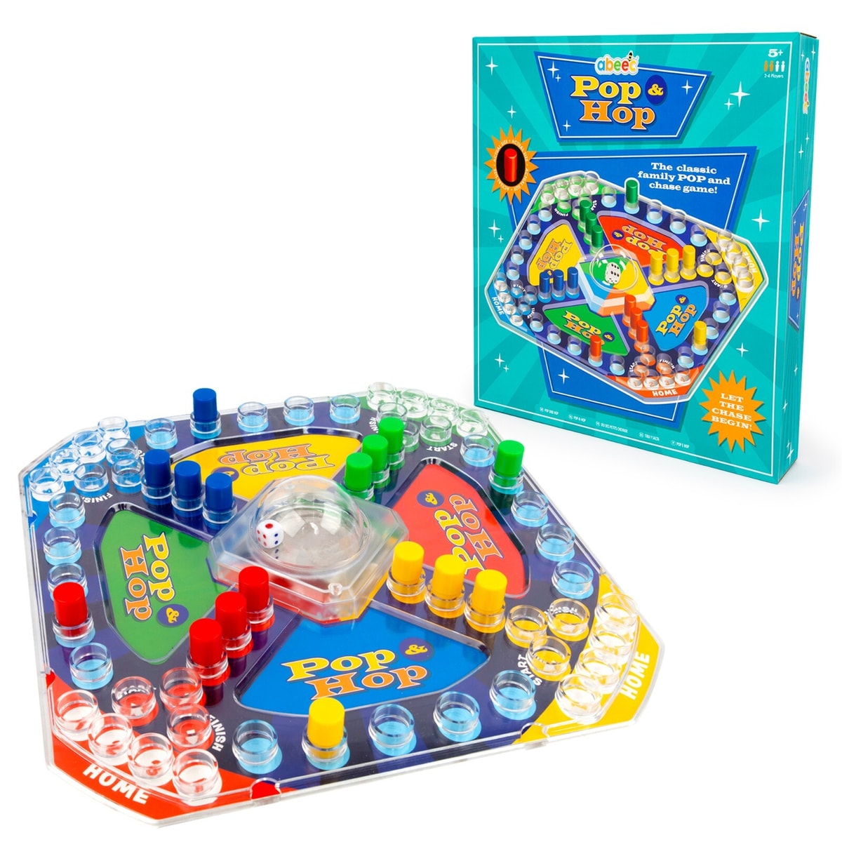 Pop and Hop Board Game Kids Ludo Family Game 2-4 Players Classic Dice Game NEW
