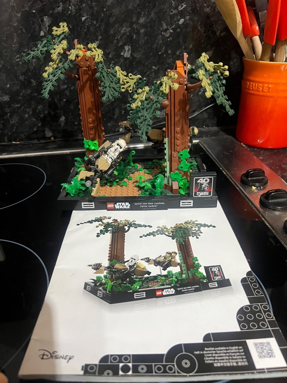 Lego Star Wars No 75353 Endor Speeder Chase Diorama + Manual + Mini Figs