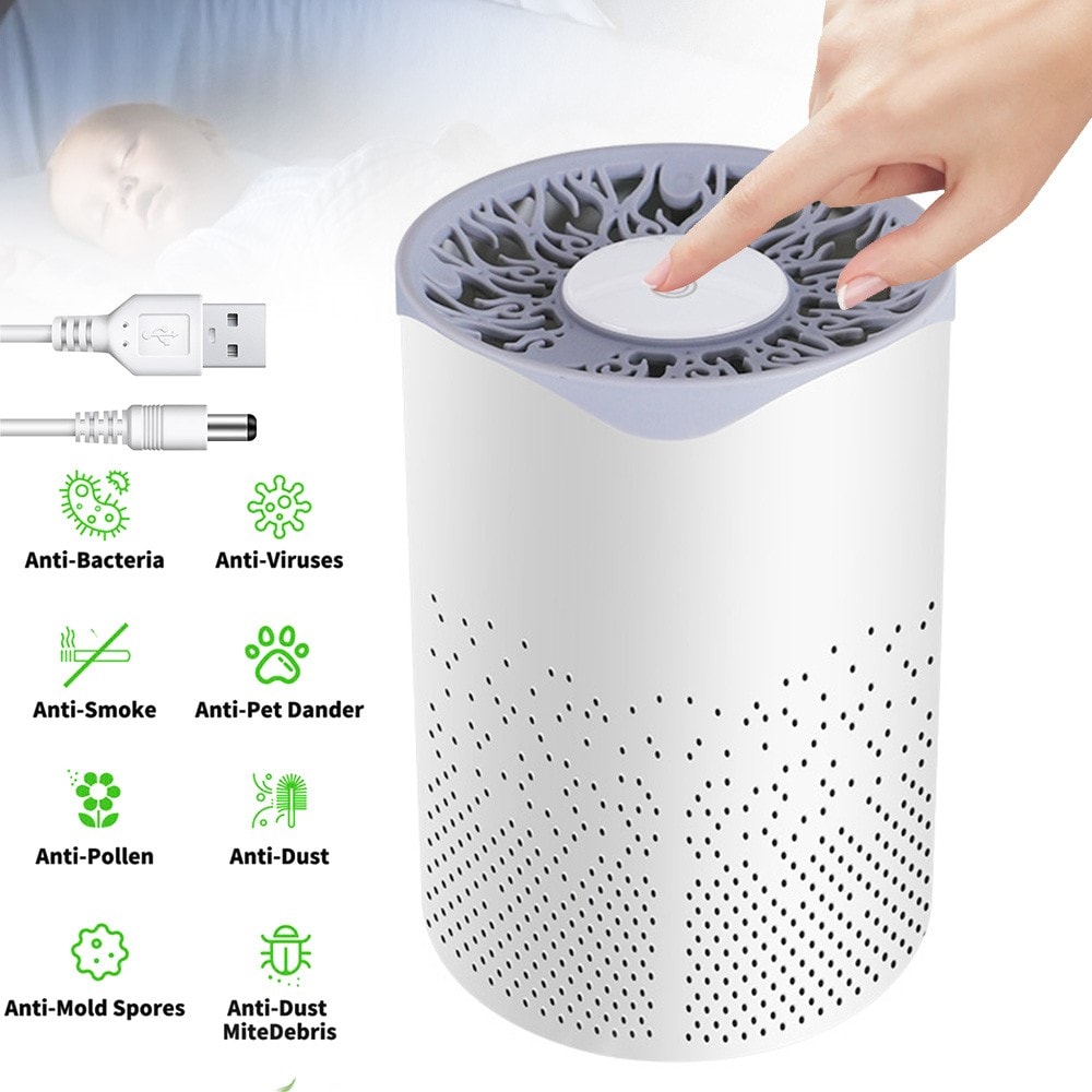 Air Purifier for Home Large Room True HEPA Washable Filter Allergies Odor Smoke