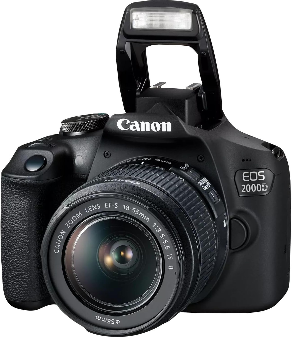 Canon EOS 2000D Digital SLR Camera 24.1MP EF-S 18-55 IS II KIT - Black
