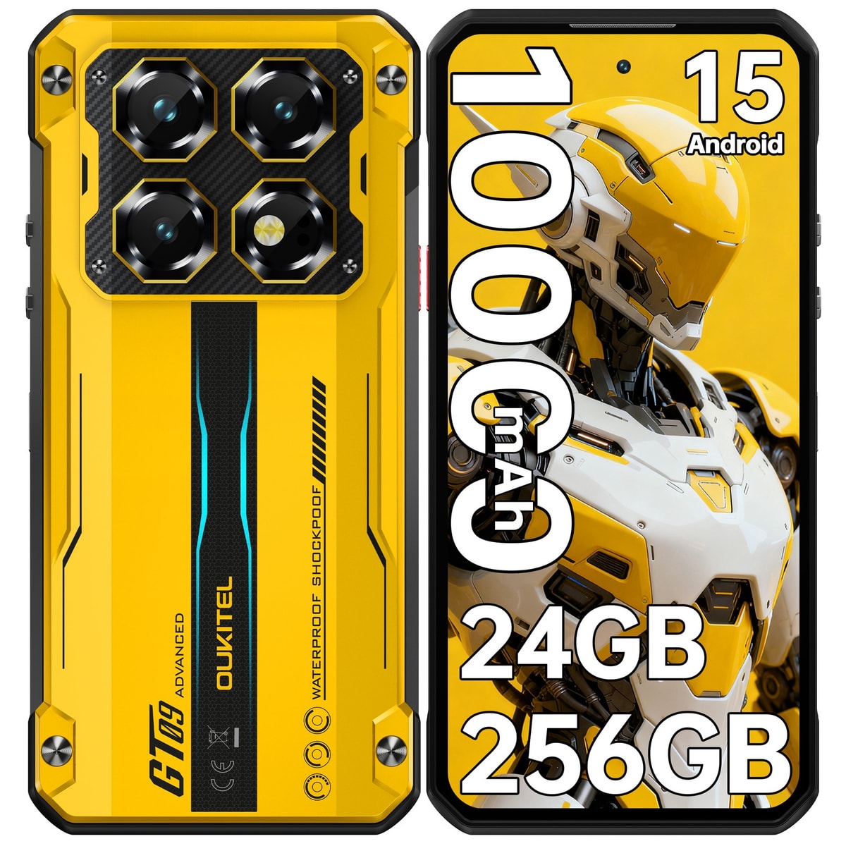 2026 OUKITEL WP60 Rugged Smartphone 10000mAh 7.2"24GB+256GB Android 15 Unlocked