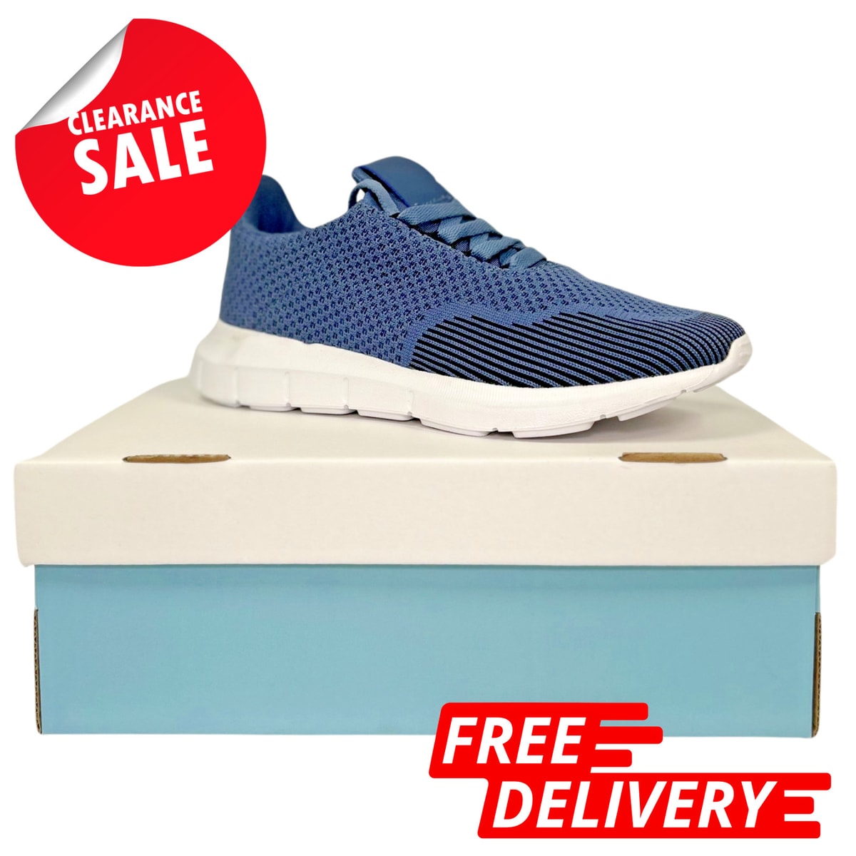 Blue Lightweight Unisex Running Shoes Trainers, Mens Womens