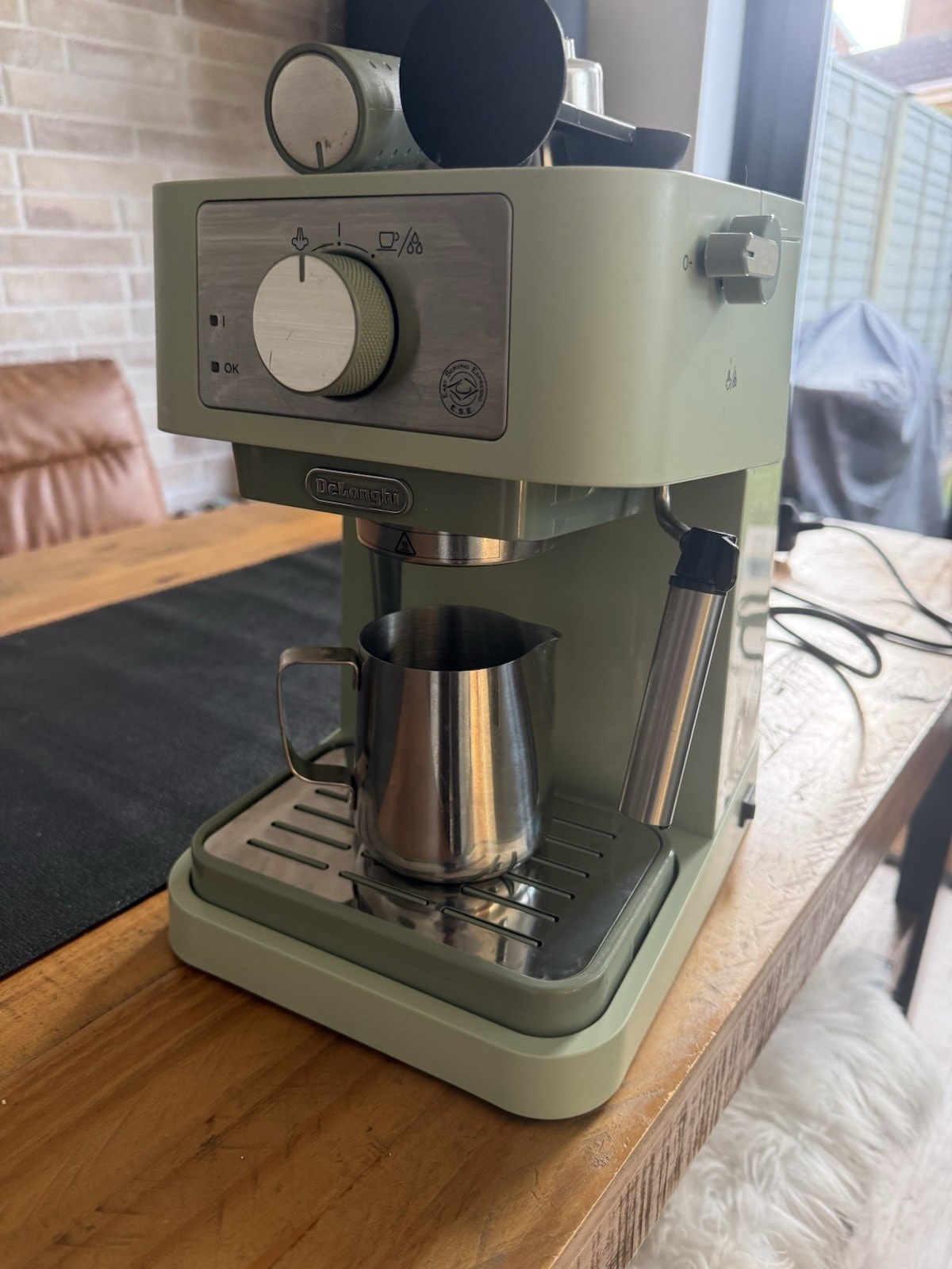 De'Longhi EC260 Stilosa Traditional Pump Espresso Coffee Machine SAGE Green USED