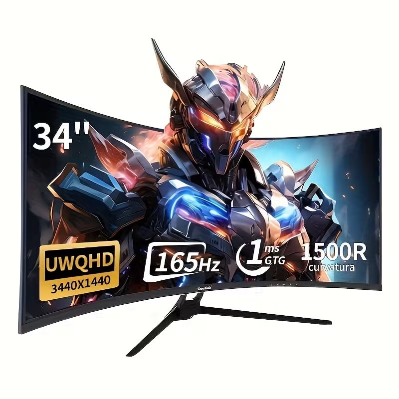 Gawfolk 34" Ultrawide Curved Gaming Monitor | 165Hz UWQHD 3440x1440p | 1ms FreeS