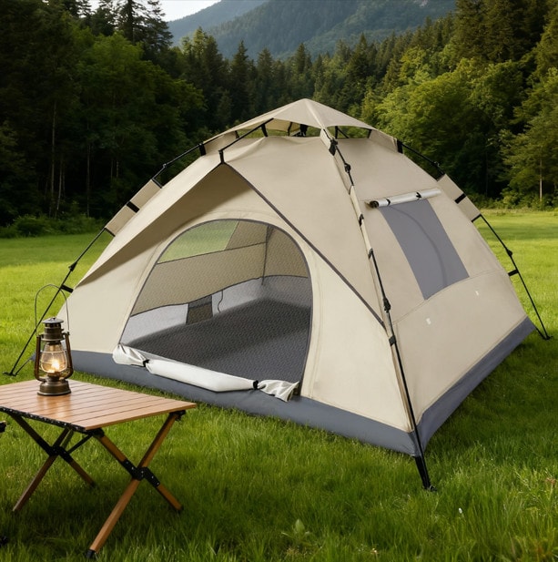 3-4 Person Pop Up Tent Waterproof & UV Protection Tents for Hiking 215*215*130cm