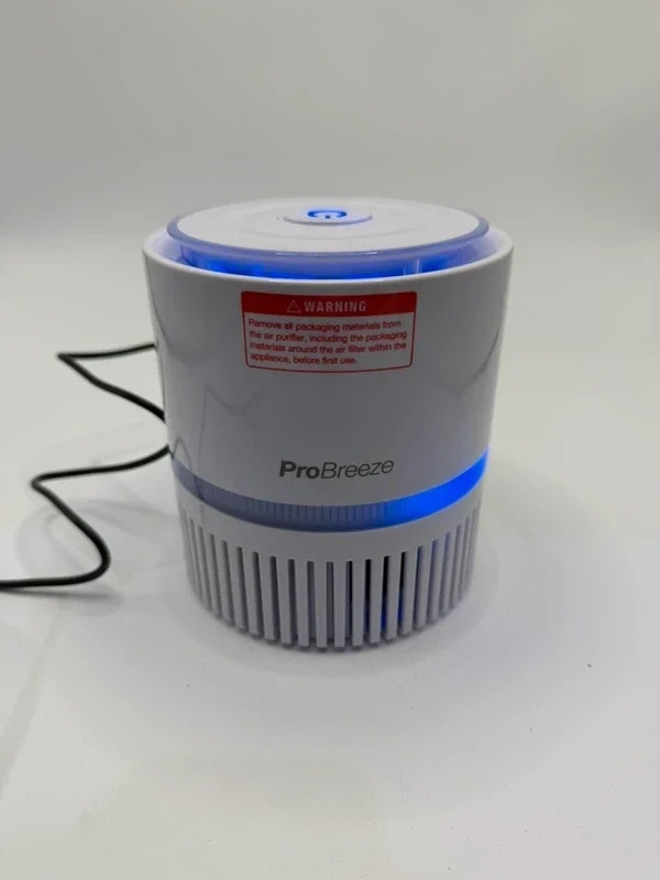 3-in-1 Mini Air Purifier with True HEPA Filter and Ioniser, Personal Desktop Use