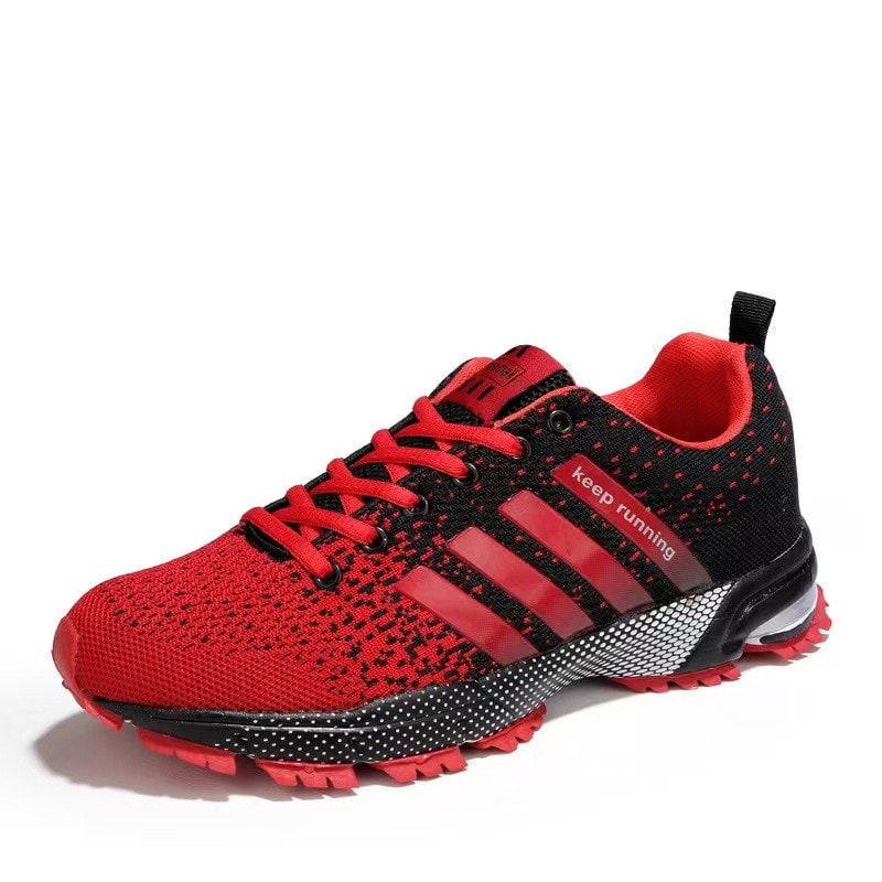 MENS SHOCK ABSORBING RUNNING TRAINERS CASUAL LACE GYM WALKING SPORTS SHOES 35-48