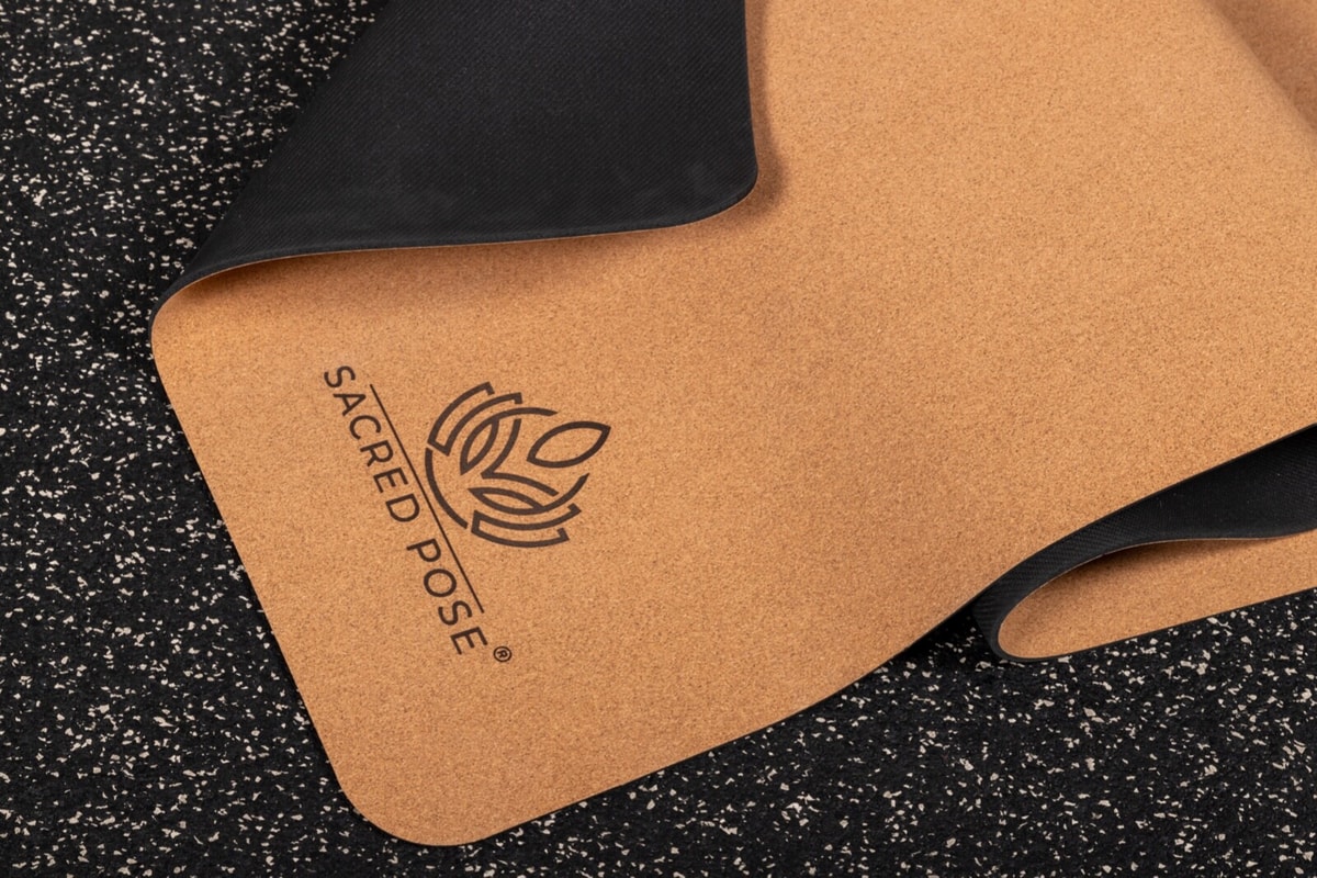 Sacred Pose Natural Eco Cork Yoga Mat, Rubber bottom Brand New Premium Durable