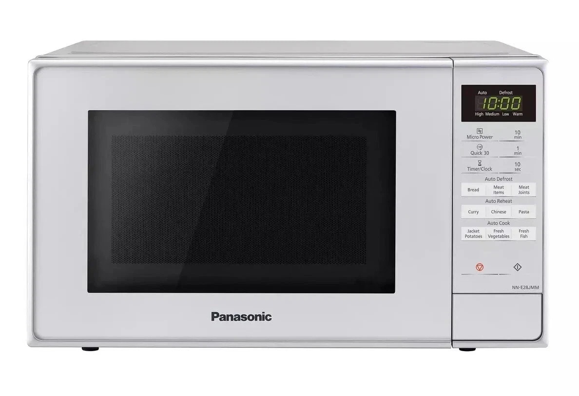 Panasonic 800W Standard 20L Microwave Oven, Auto Program, NN-E28JMMBPQ SILVER