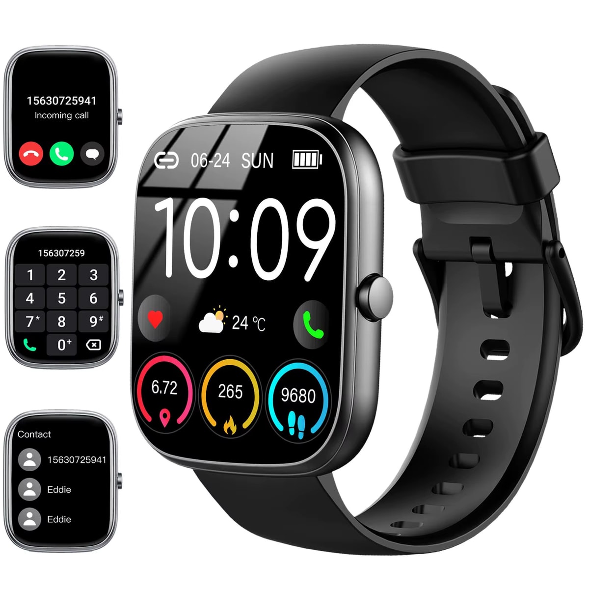 Smart Watch With Bluetooth Calling IP68 Waterproof Fitness Tracker For iOS/Adnr