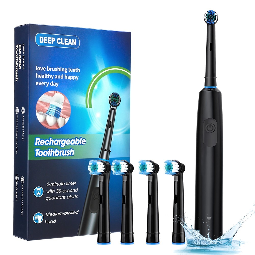 Electric Toothbrush Rotary for Adults Rotating Rechargeable Electric Toothbrush