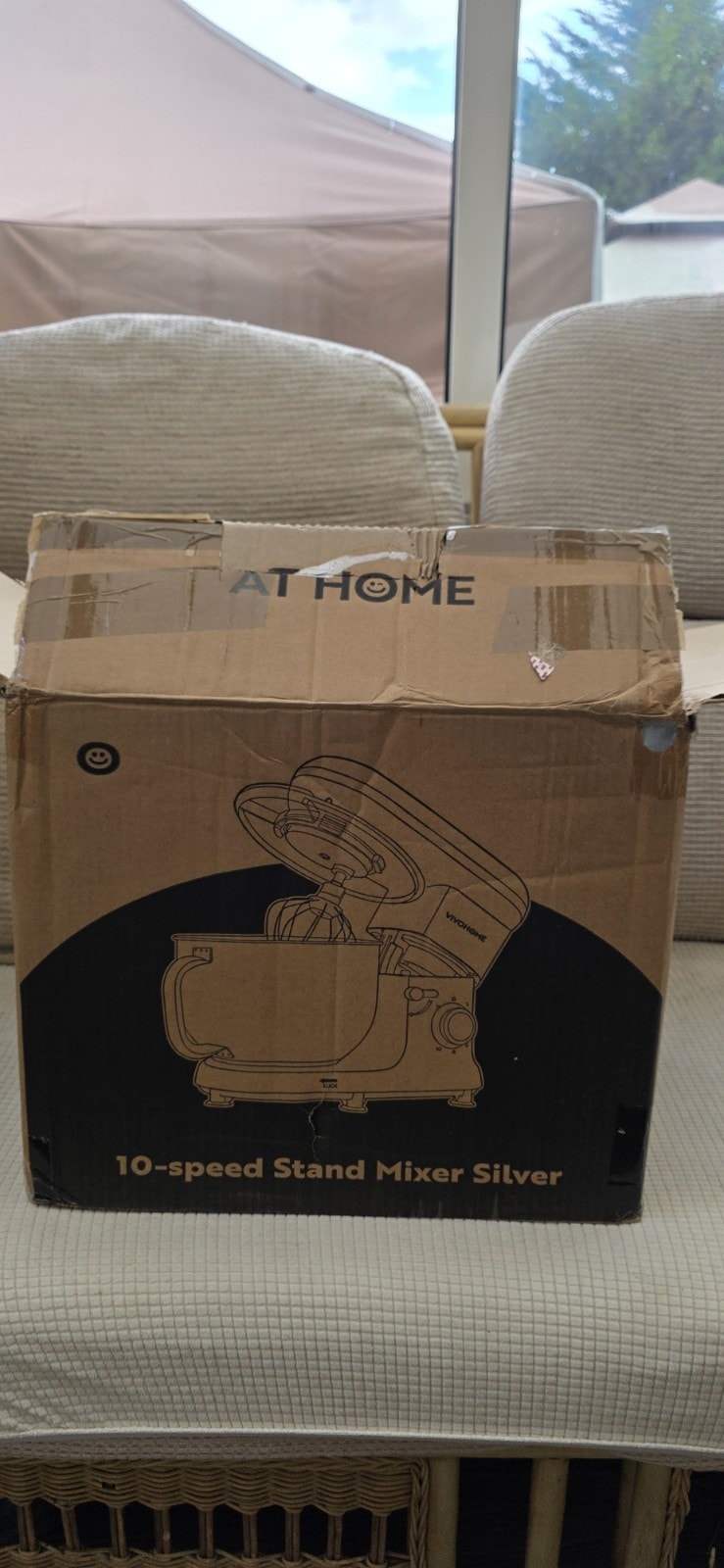 VIVOHOME 5.7L Stand Mixer 1500W 10 Speed Tilt-Head Kitchen Electric Food Mixer