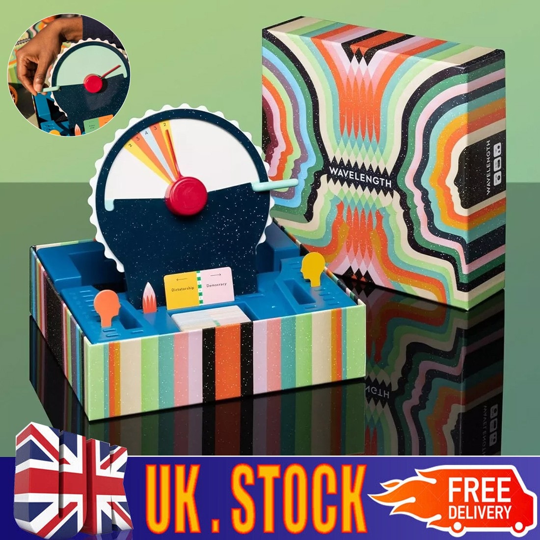 Wavelength Party Board Game For 2-12 Players Ages 14+ The Game Show in a Box UK