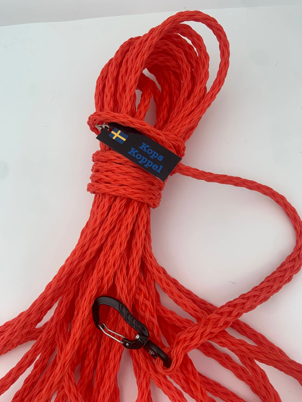 Spårlina Lösflätad Nylon 15m Orange Med Aluminiumhake – Kampanj