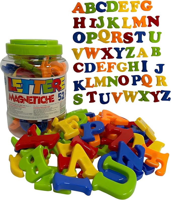 Magnetiska bokstäver och siffror stor storlek 5 cm pedagogiska leksaker magnetiska siffror magnetiska bokstäver för barn 52 st pojkar vuxna alfabet siffror bokstäver matematiska symboler (bokstäver 52