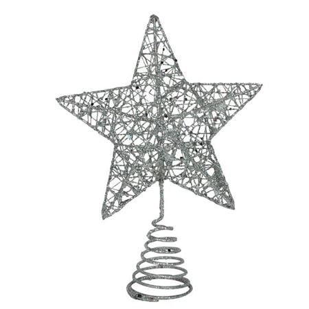 Gisela Graham Silver Glitter Top Star
