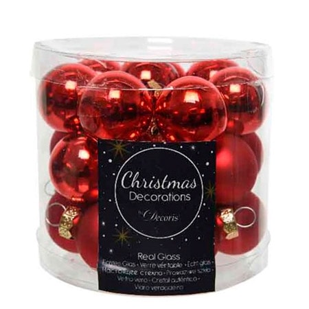 Decoris Season Red Mini julkulsset - 24 st
