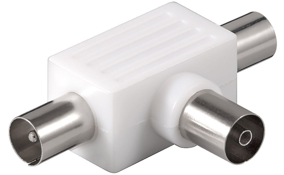 Goobay Antennfördelare T-Adapter - 2 hanar / 1 hona