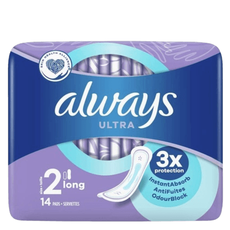 Always Ultra Long Size 2 Sanitary Pads - 14 st