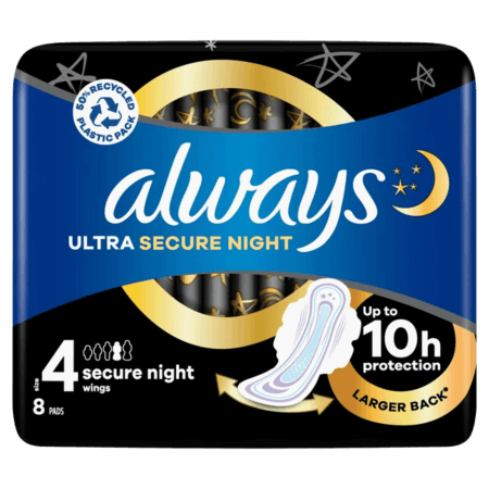 Always Ultra Secure Night Storlek 4 - 8 st