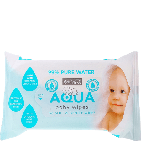 Beauty Formulas Aqua Våtservetter - 56 st