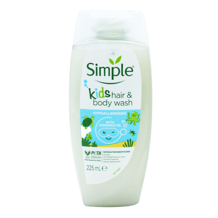Simple Hypoallergenic Kids hår- och kroppstvätt - 225 ml