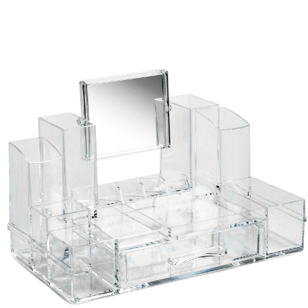 BasicPlus Makeup-organisatör och spegel