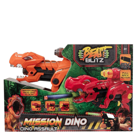 Beast Blitz Dino Assault Dart Gun – 6 Darts