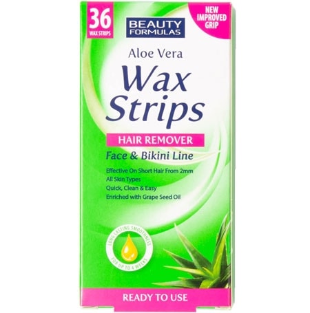 Beauty Formulas Aloe Vera Bikini Line Wax Strips - 36 st