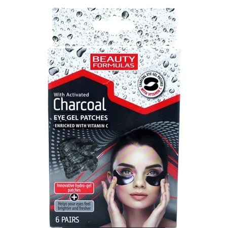 Beauty Formulas Charcoal Gel Eye Mask - 6 par
