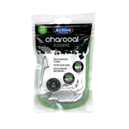 Beauty Formulas Tandtråd av träkol - 30 st