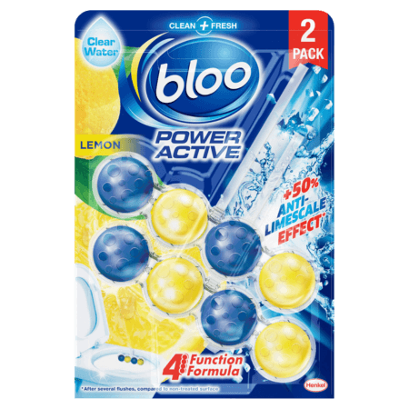 Bloo Power Aktiv Citron Toalettfräschare - 2-pack