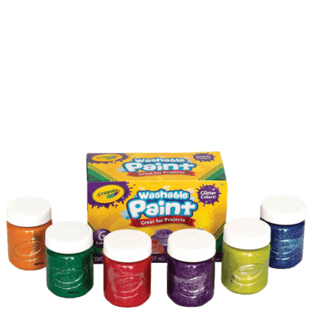 Crayola Tvättbar Glitterfärg – 6 st
