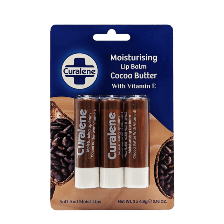 Curalene Läppbalsam med kakaosmör - 3 st.