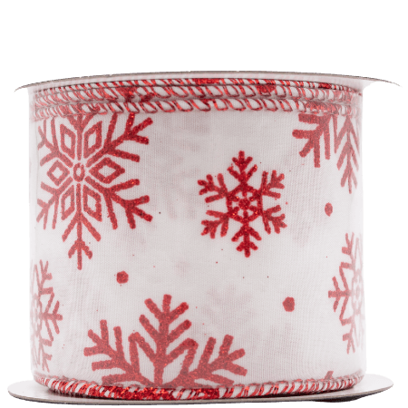 Decoris dekorativt band - snöflingor