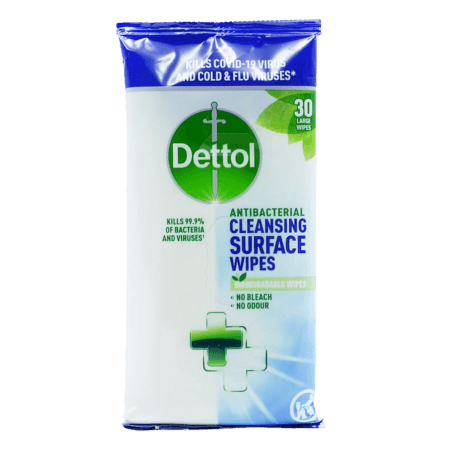 Dettol Antibacterial Cleansing Surface Wipes - 30 st