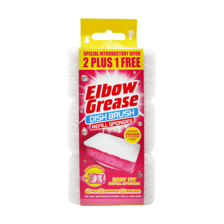 Elbow Grease Pink Diskborste Refill Svampar - 3 st