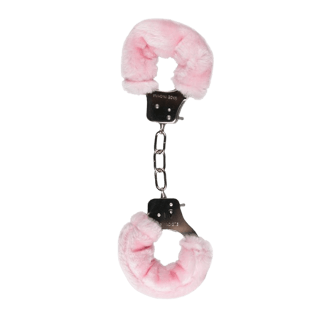 Rosa handbojor i plysch