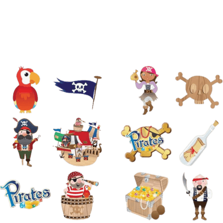 Henbrandt Fun Tattoos Pirates Assorted – 6 st