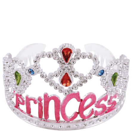 Henbrandt Silver & Pink Princess Tiara