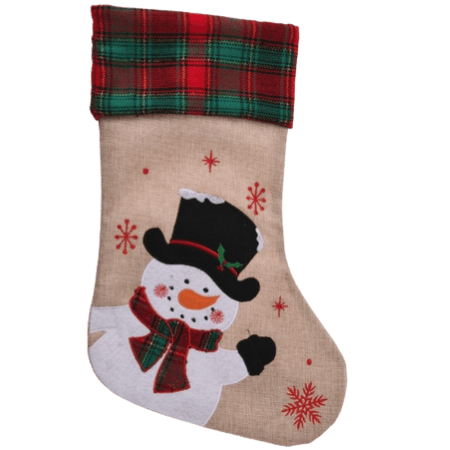 Holly Jolly Christmas Julstrumpa med snögubbe - 42cm
