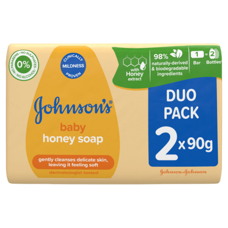Johnson's Baby Honey Soap Duo Pack - 2 x 90 g