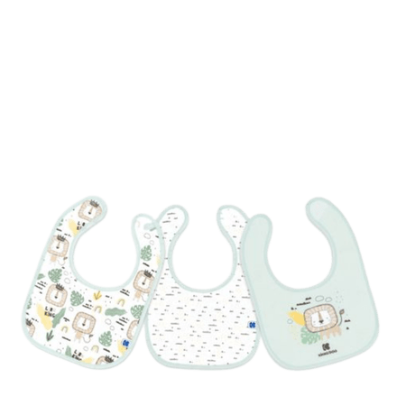 Kikka Boo Cotton Bibs Set - Savanna Mint - 3 st